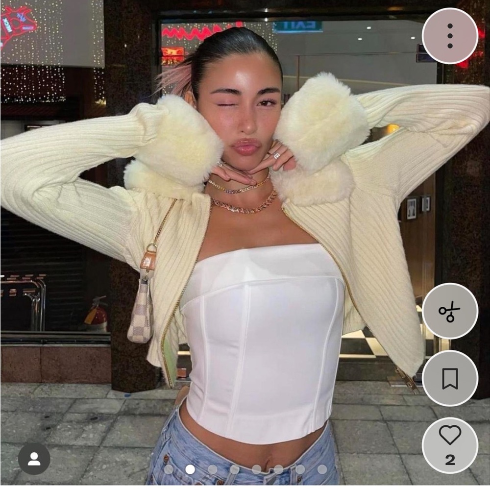 With Jean Carla Corset Top in White